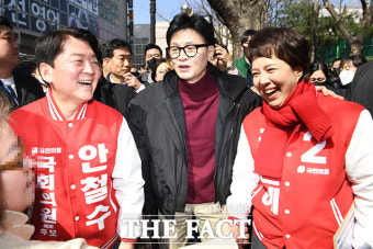 분당에서 안철수·김은혜 지원사격 나선 한동훈 [포토]