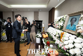 고 정차순 여사 빈소 찾은 이준석 대표 [TF사진관]