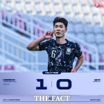 [속보] '원샷 원킬' 이영준 선제골...한국, 중국전 전반 35분 1-0 리드