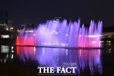 용인 기흥 동백호수공원 음악분수 10일부터 가동