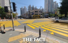 용인시, 모든 초등학교 앞 노란색 횡단보도 설치