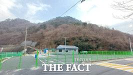 거제제일고 정문 진출입로 개선공사-1 | 여수 만흥위생매립장 진출입로 개선공사 완료