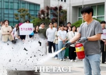 대전 서구, 샘머리 119안전센터과 함께 전 직원 합동 소방 훈련