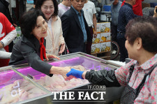 예산-평택서 지지 호소하는 김문수 아내 설난영 여사 [TF사진관]