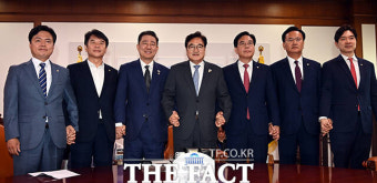 '추경·원 구성' 놓고 김병기·송언석 원내대표 회동 [TF사진관]