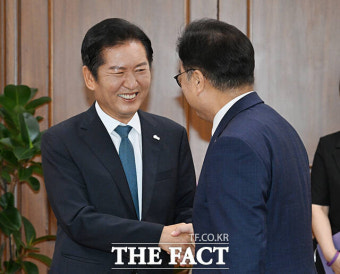 우원식 예방한 정청래 