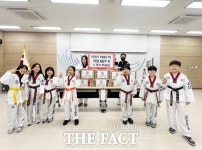 창신태권도 서구 용문동 이웃돕기 라면 기탁 나눔도 수련의 일부