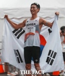 [아시안게임] 최병광, 하프마라톤 경보 동메달…한국 육상 첫 메달