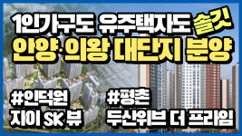 [영상]인덕원자이SK뷰·평촌두산위브더프라임 1인가구·1주택자도?