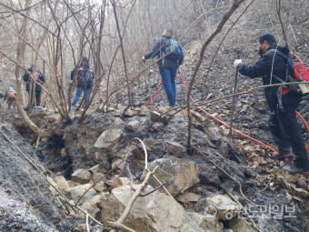 동해안 산불 일주일째… 동해·삼척 진화 현장에 군병력 투입