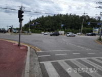 동해 감추사 앞 삼거리 덤프-SUV 충돌 사망사고 후 교통시설개선 착수