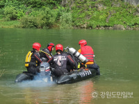 영월 남한강 급류에 실종 60대 남성, 사흘째 수색 난항