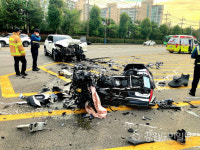 동해 용정삼거리서 승용차와 충돌한 40대 오토바이 운전자 숨져