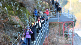 늦가을 호젓한 숲길서 힐링 만끽…소양호 둘레길 걷기 성료