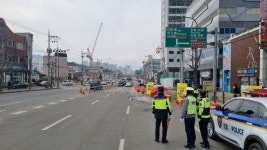 속초 조양동 도로침하 구간 차량통행 일부 재개