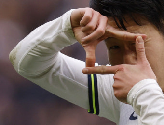 올시즌 10골 달성 손흥민 손 틈새 'EPL 100골' 보인다