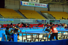 태백 맑은 공기 속 탁구 동호인 치열한 만남