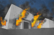 삼척 화력발전소 컨베이어벨트서 화재 진화중