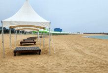 [현장컷] 장마로 텅 빈 고성지역 해수욕장