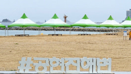 [현장컷] 장마로 텅 빈 고성지역 해수욕장