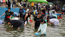 [현장컷] 황금 다슬기를 찾아라