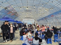 영월읍 동강둔치 겨울철 놀이시설 호평