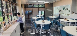 [르포] 쪽빛 동해 바라보며 공중을 거닐다 ④ 울긋불긋 가을옷 입는 고성 송지호 관망타워