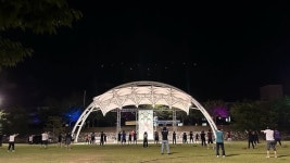 야간에 전천강변에서 줌바댄스 어때요?…동해시, 달빛운동교실 4월 개강