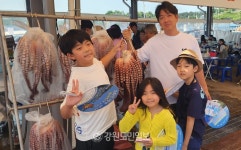 [르포]금강산도 대문어 먼저 먹고…저도 대문어축제 인산인해