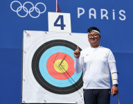 [파리 올림픽] 양궁 김우진 랭킹라운드 1위... 임시현과 3관왕 도전