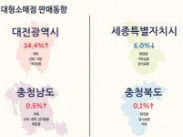 지난달 세종만 대형마트 판매 -6%…충청권 모두 증가세