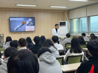 유상용 충북도의원 옥천청산고등학교 특강