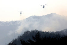 [포토]대전 서구 산직동 산불 진화작업 총력