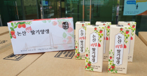 논산 딸기 2알 함유…건양대 학생이 출시한 딸기양갱 화제