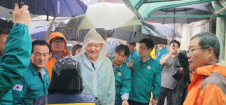 현실적 대책 검토하겠다…이상민 장관, 논산 벌곡 침수피해 현장 방문