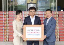 ㈜상봉공영·홍제요양병원, 대덕구에 추석 전병과자 400상자 나눔