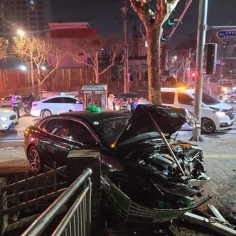 30대 음주운전 승용차, 택시 잇따라 들이받아