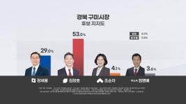 [대구MBC] 경북 구미시장 여론조사, 김장호 53%·장세용 29%···김장호 오차범위 밖 우세