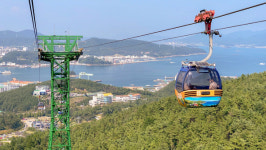 한려수도 조망 통영케이블카 정비작업 착수