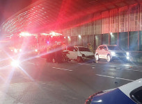 부산 해운대서 음주운전 차량이 앞차 추돌, 2명 부상