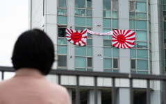 현충일 부산 한복판에 욱일기 내건 의사 제헌절·광복절에도 걸 것