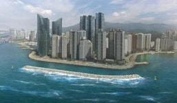 부산 마린시티 월파 피해 막아라…수중 방파제 696억 원 투입 첫삽