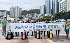 부산 서구 암남동 자율방재단, 송도해수욕장 수중 정화활동