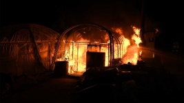 새벽 시간 비닐하우스 화재..1명 부상