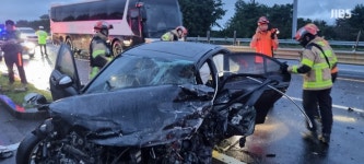 제주시 고성교차로 차량 잇따라 부딪쳐.. 8명 사상