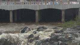 [제주날씨] 한라산 700㎜ 물폭탄.. 하천 고립 사고도