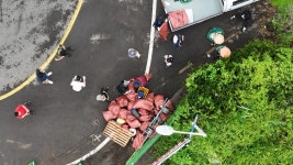 제주 관광업체, 해녀들과 중문해수욕장 환경정화  활동