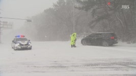 제주 눈날씨에 주요 산간도로 통제