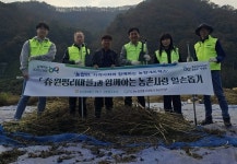 농협네트웍스 강원지사, 춘천 원평팜스테이마을 찾아 농촌일손돕기