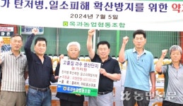 전남 곡성 옥과농협, 탄저병·일소 예방약제 지원